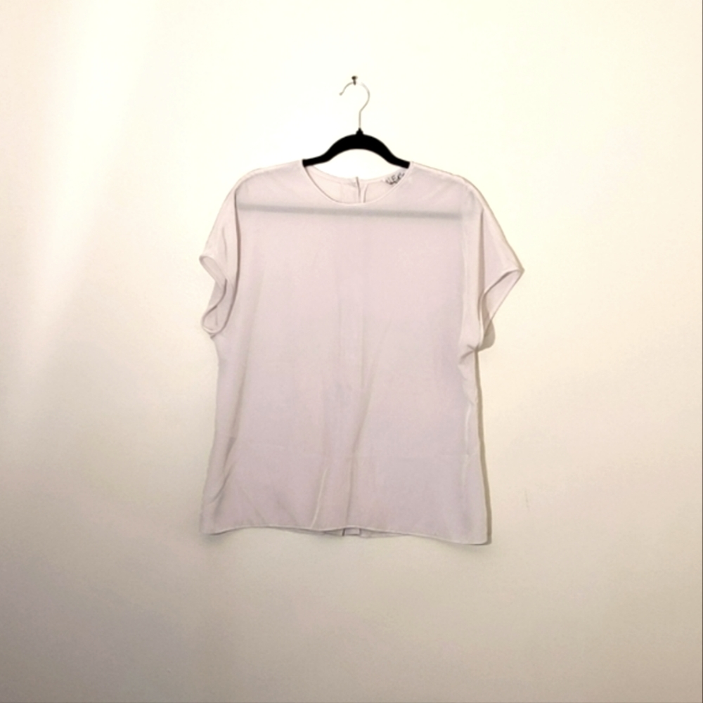 Irving Nadler| Vintage Lilac Purple  Shear Blouse Back Buttoned